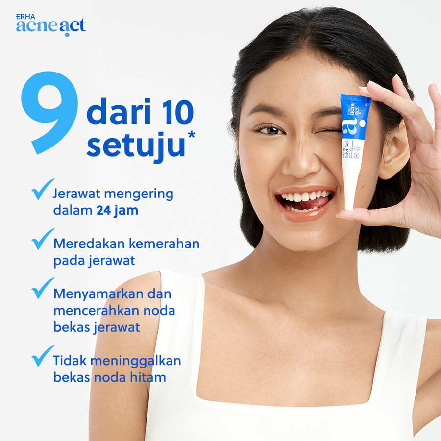 ERHA Twin Flame Acneact BHA & Sulphur Acne Spot Gel 10g - Bundle Obat Totol Jerawat