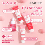 Azarine Active Bright Series Treatment Paket Skincare Untuk Remaja Kulit Sensitif Kombinasi All Skin Types [4 PCS]