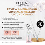 L'Oreal Paris Glycolic Bright Dark Circle Eye Serum + Glycolic Bright Glowing Night Cream Skincare Kit (Menyamarkan Mata Panda dengan 3% Bahan Aktif - Glycolic + Niacinamide + Vit CG)
