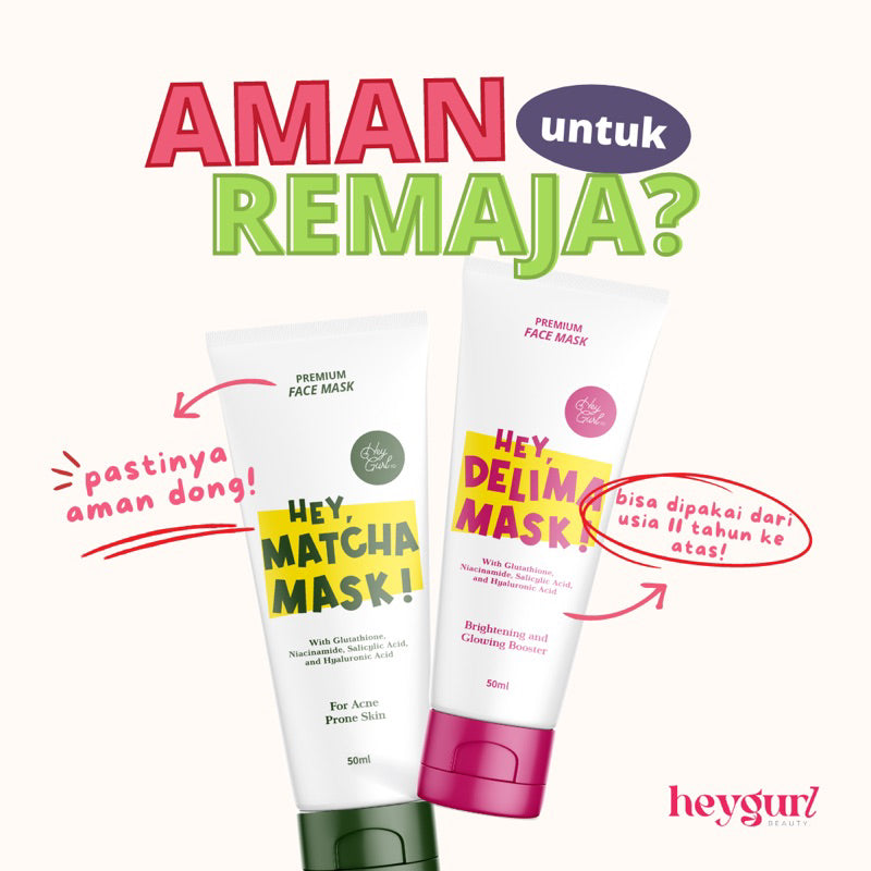 Hey Delima Mask | Clay Masker by HeyGurl Brightening and Glowing Booster