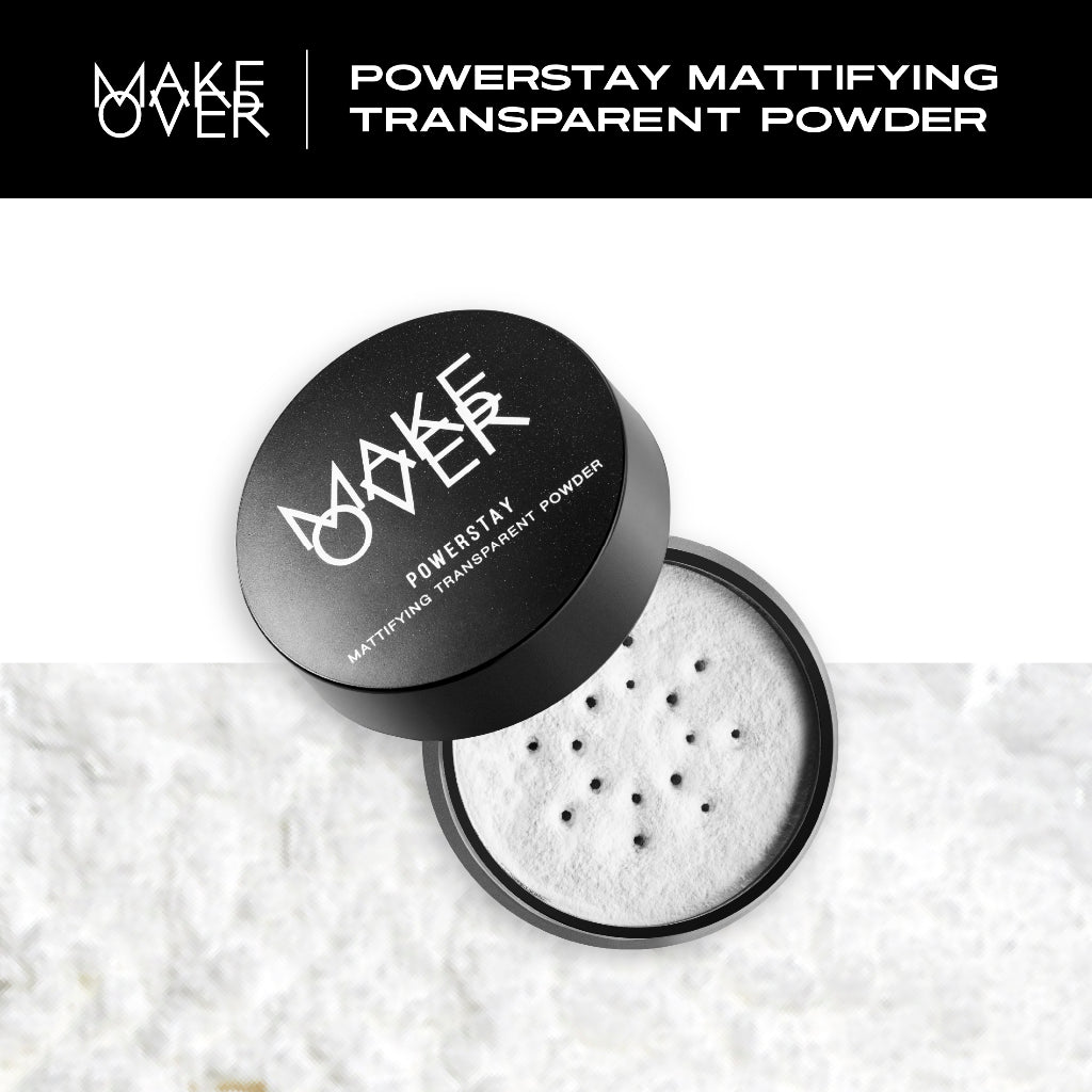 MAKE OVER Powerstay Mattifying Transparent Powder 11 g - Bedak Tabur