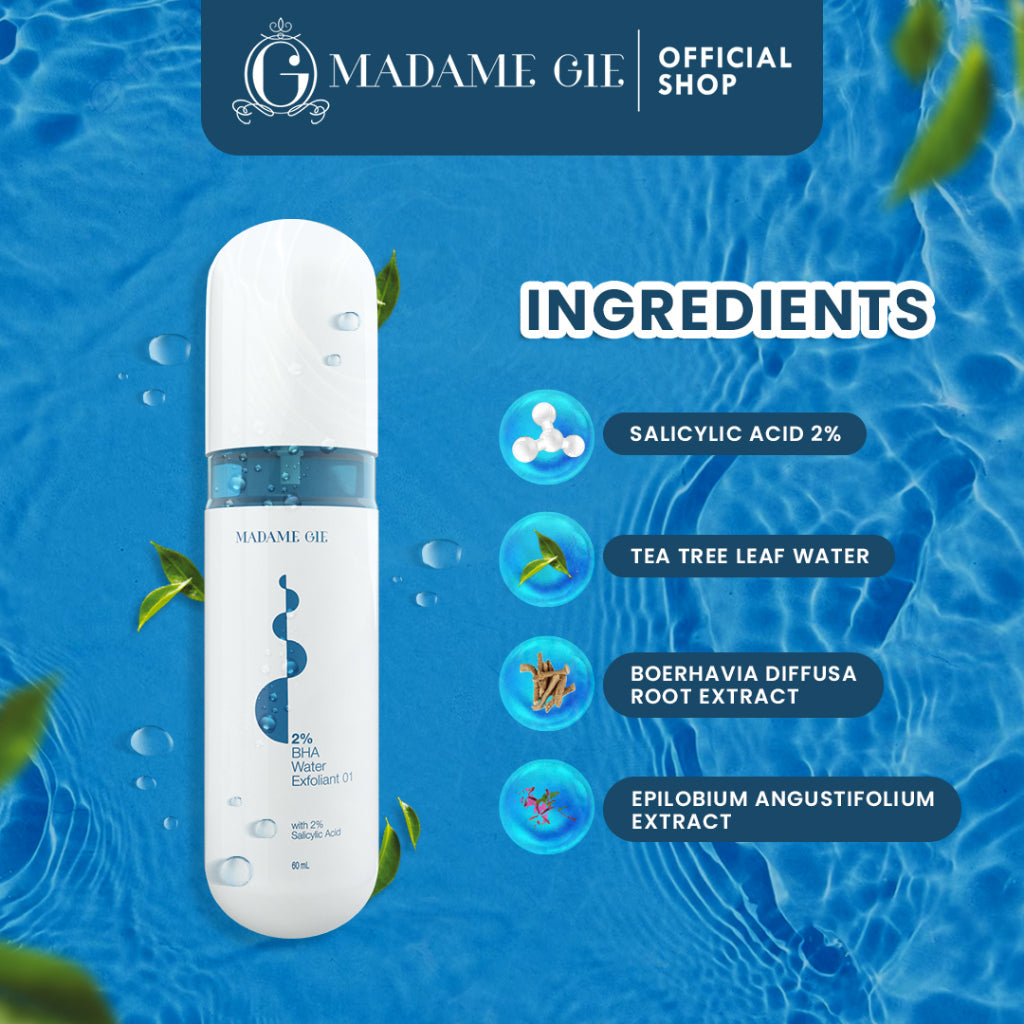 [FS 11K] Madame Gie 2% BHA Water Exfoliant - Skincare Pembersih Wajah