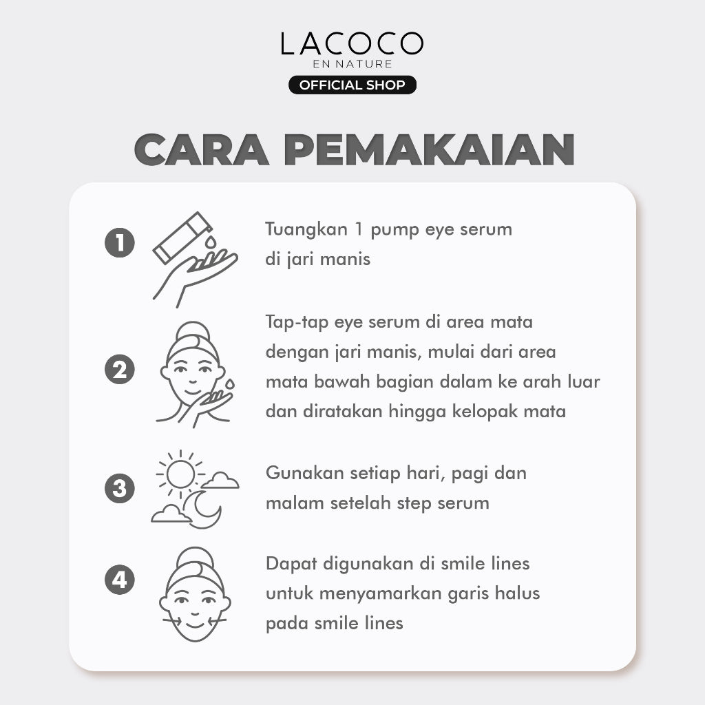 [BEST SELLING] ⁠⁠[Abel Cantika's Picks] Lacoco Intensive Treatment Eye Serum Krim Mata Kerutan Garis Halus The Ori Imploring Beauty Skint