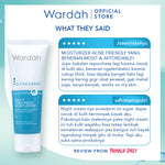 WARDAH Acnederm Night Treatment Moisturizer 40 ml - Pelembab Wajah Berjerawat dengan BHA - Krim Malam untuk Mencerahkan Kulit - Untuk Semua Jenis Kulit - Skincare
