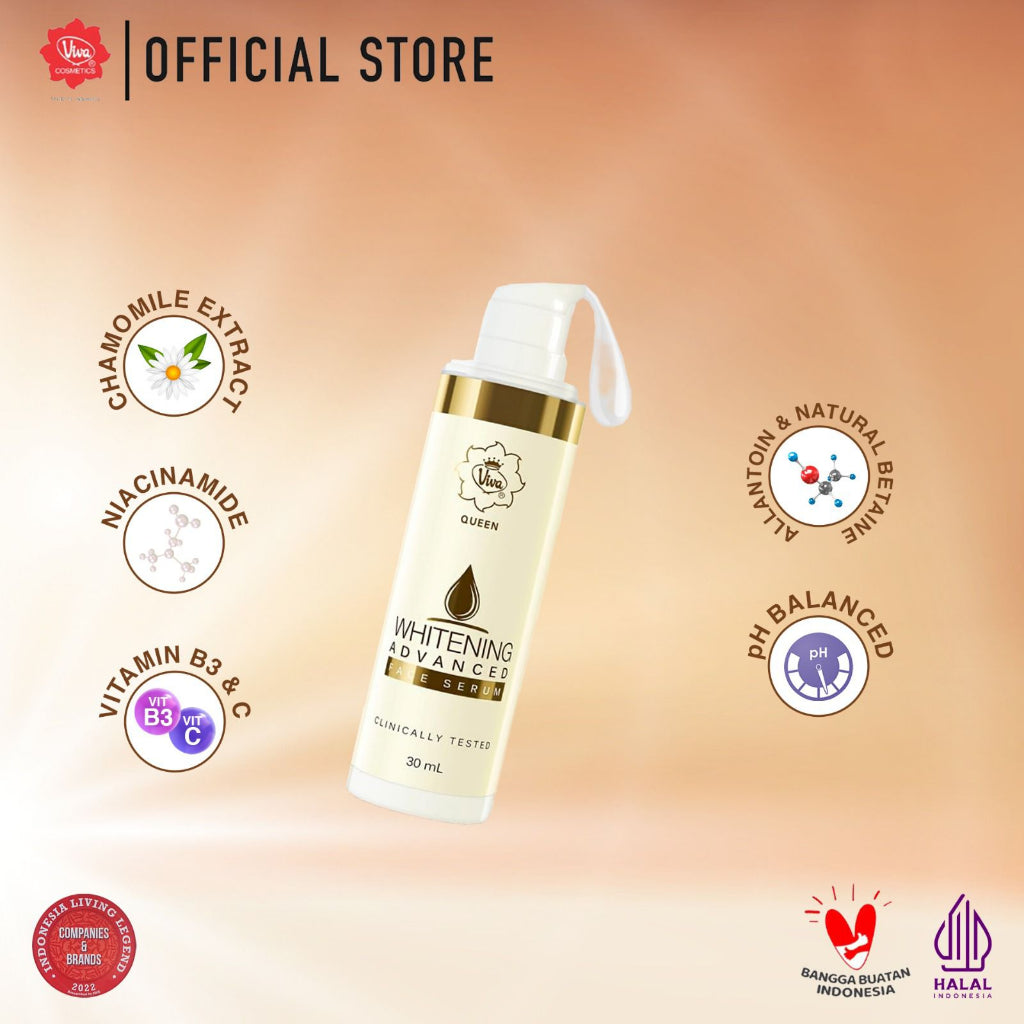 [Super Pack !!!] Viva Queen VIT C ACTIVE Whitening Advanced Face Serum with NIACINAMIDE & Vit B3- 30 ml (BRIGHTENING, WHITENING & GLOWING)- (isi 2 pcs)