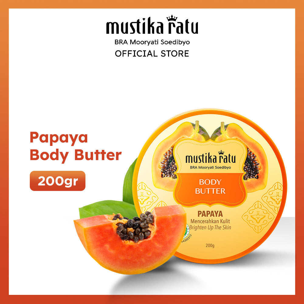 Mustika Ratu Body Butter Papaya 200gr menjaga kelembaban kulit secara alami