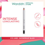 Wardah Eye Liner - Waterproof, dan Warna Hitam Intense - Tekstur Lembut Dengan Aplikator Presisi Mudah Digunakan - Tahan Lama Cocok Untuk Garis dalam Mata