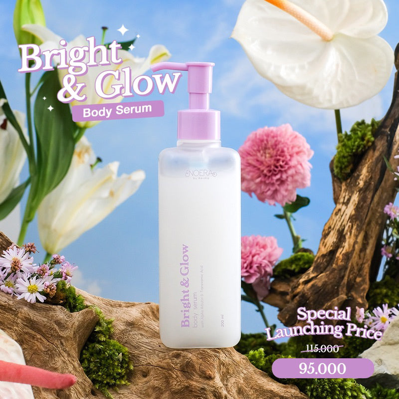 Noera Bright & Glow Body Serum Ungu 200ml