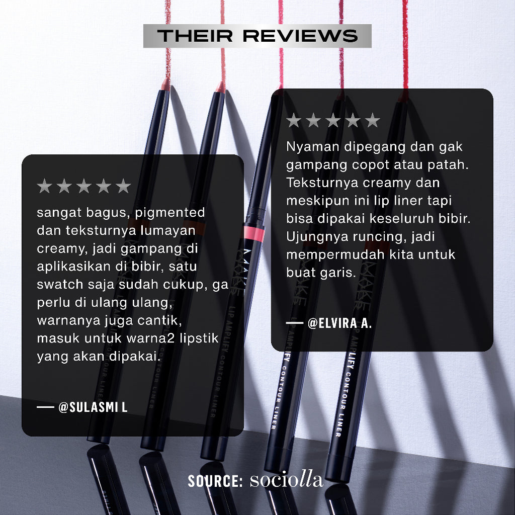 [PRE-ORDER] [ Dubai Fashion Week ] MAKE OVER Lip Amplify Contour Liner 0.2 g - Lip Liner Lipstick Lipstik DFW Nadya Hutagalung Pony Mira Agile Zsa Zsa Utari