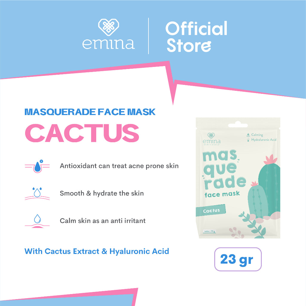 Emina Masquerade Face Mask 23 g - Sheet Mask Ekstrak Bahan Alami