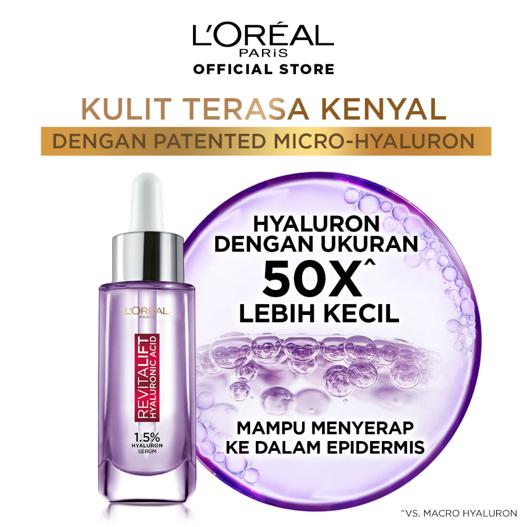 L'OREAL PARIS POWER PLUMP DUO - Hyaluronic Acid Serum Wajah Triple Roller Eye Serum Skincare Loreal