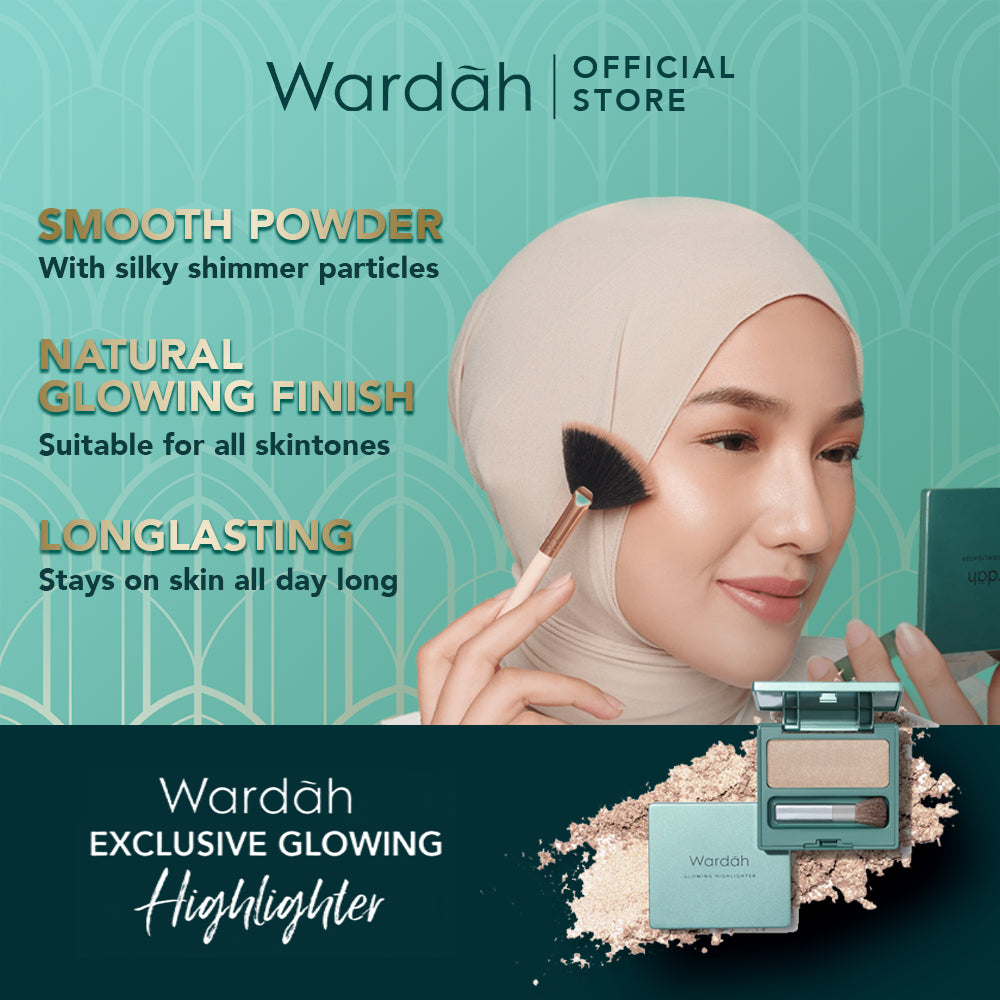 WARDAH Exclusive Glowing Highlighter - Memberikan Efek Glowing Yang Intense - Tekstur Creamy dengan Shimmer yang Halus - Tahan Lama Hingga 8 Jam dengan Hasil Akhir Natural - Makeup