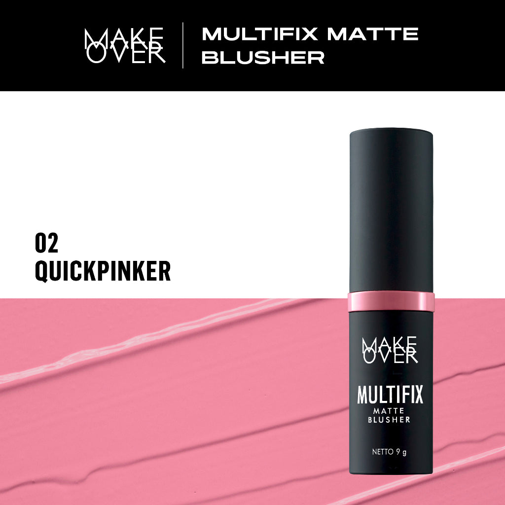 MAKE OVER Multifix Matte Blusher 9 g - Blush On Stick