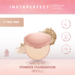 Instaperfect Refill Matte Fit Powder Foundation 13 g - Refill Bedak (Real Skin Cover Setter, Smooth Matte Finish, SPF 20 PA+++)