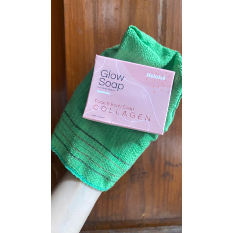 Paket 3x Glow Soap Collagen (Sabun Pemutih, Sabun Collagen, Sabun Bekas Luka, Jerawat Punggung) Heloise Beauty