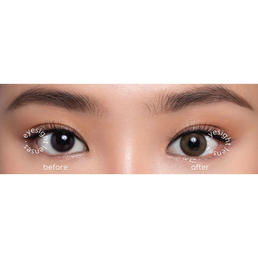 [BEST SELLER] EYESIGHT LENSES Softlens Eyesm Ocher Brown | Softlens Korea 14.2mm Motif Natural - Bisa Normal dan Minus (2pcs/sepasang)