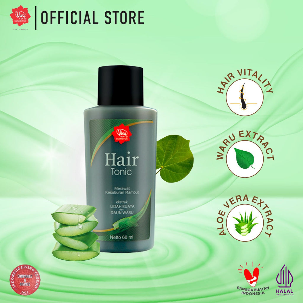 Viva Hair Tonic ekstrak Lidah Buaya & Daun Waru - 60 ml