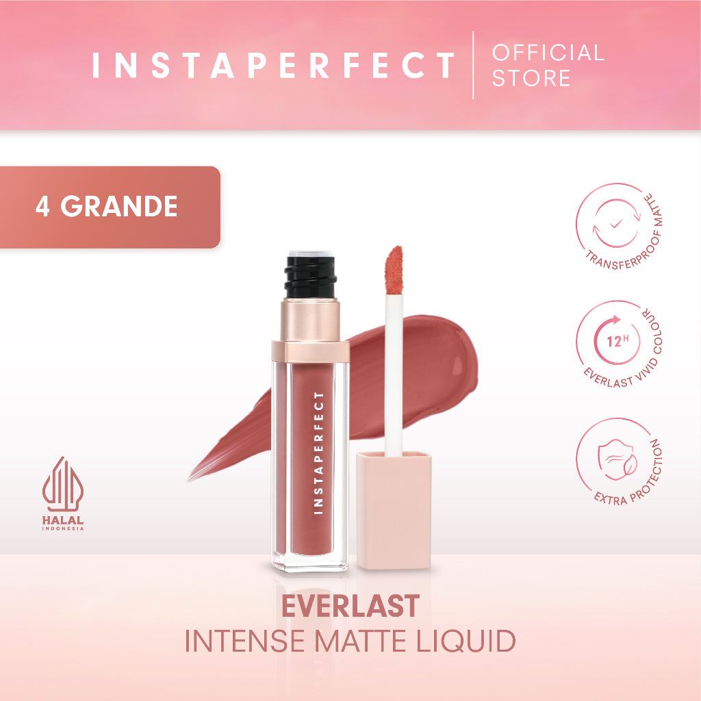 [NEW] Instaperfect Everlast Intense Matte Liquid 4.2 g - Longlasting Lip Cream (Transferproof, Tahan Lama 12 Jam)