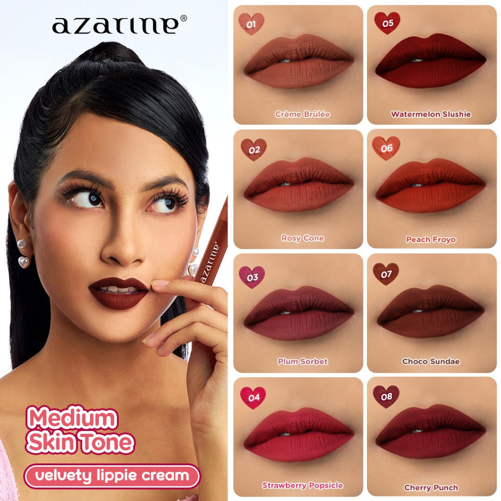 Azarine Velvety Lippie Cream Lightweight Lip Velvet Lip Matte 3.2 ml