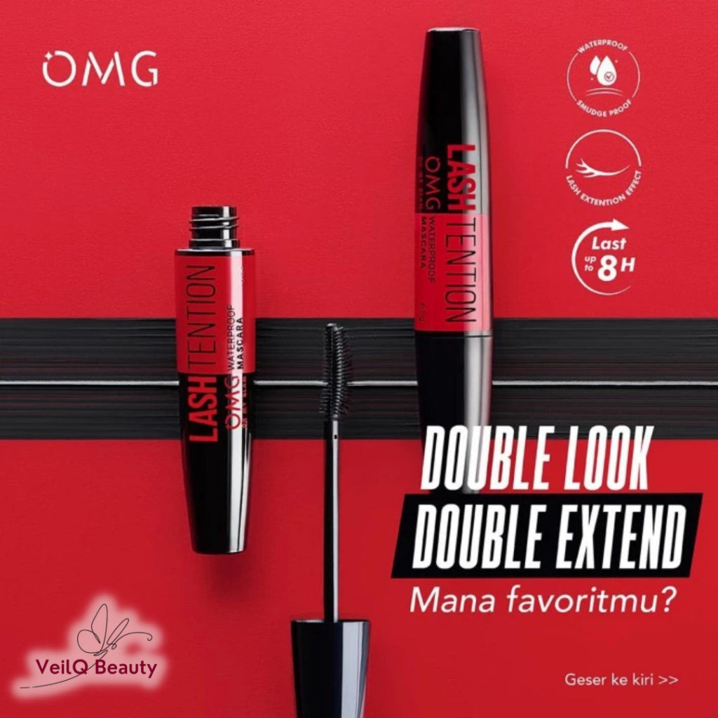 OMG Oh My Glam LASHTENTION Waterproof Mascara Precise Matic Eyebrow