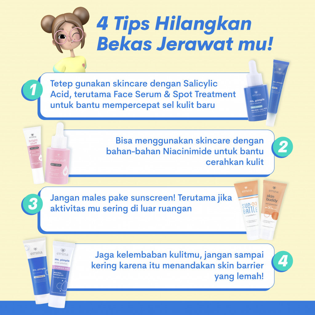 Emina Ms. Pimple Acne Solution Moisturizing Gel 20 mL - Pelembab Wajah Solusi Atasi Jerawat dengan SPF