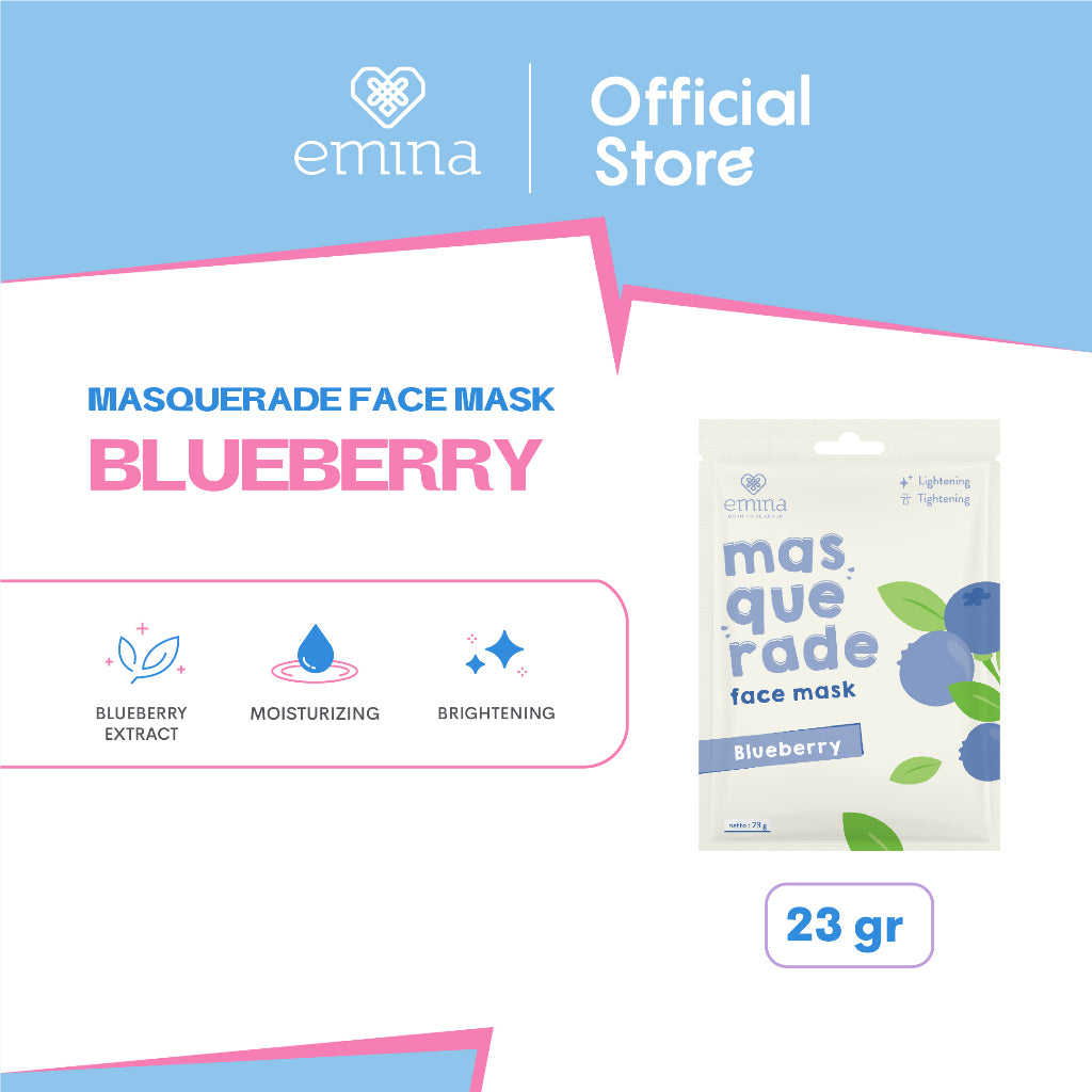 Emina Masquerade Face Mask 23 g - Sheet Mask Ekstrak Bahan Alami