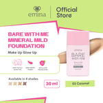 Emina Bare with Me Mineral Mild Foundation 30 mL - Semi Matte Finish, Perlindungan terhadap Sinar UV