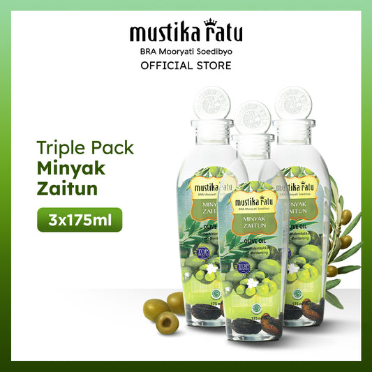 Mustika Ratu Triple Bundle Minyak Zaitun Perawatan kulit 175ml