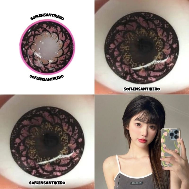 SOFTLENS KADAR AIR TERTINGGI 60% DIAMETER 20MM FLOWER YOGURT GARANSI ORIGINAL DAN SEGEL PABRIK