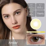 Softlens Minus (0.00 s/d -8.00) lensa kontak warna 14.2MM Graphite Lens softlens min kadar air 40% Yearly