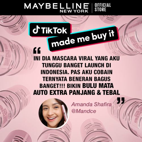 Maybelline Paket Makeup Sky High Mascara + Superstay Vinyl Ink Peachy | Bundle hemat lipstik maskara Lipstick transferproof Tahan Lama