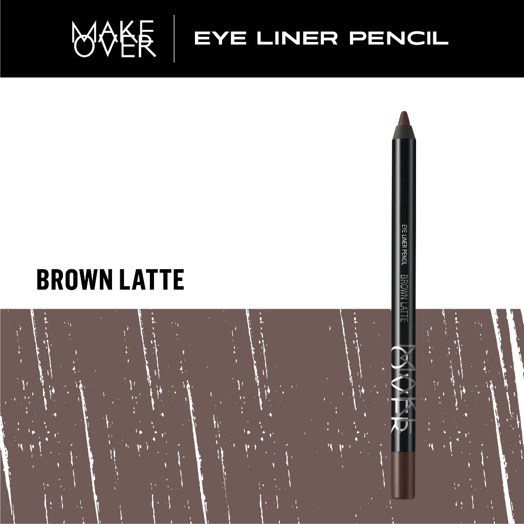 MAKE OVER Eye Liner Pencil - Eyeliner Creamy Pigmented Intense Pekat Smudgeproof Presisi