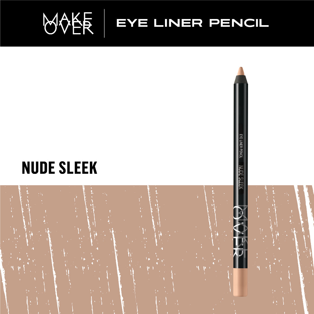 MAKE OVER Eye Liner Pencil - Eyeliner Creamy Pigmented Intense Pekat Smudgeproof Presisi