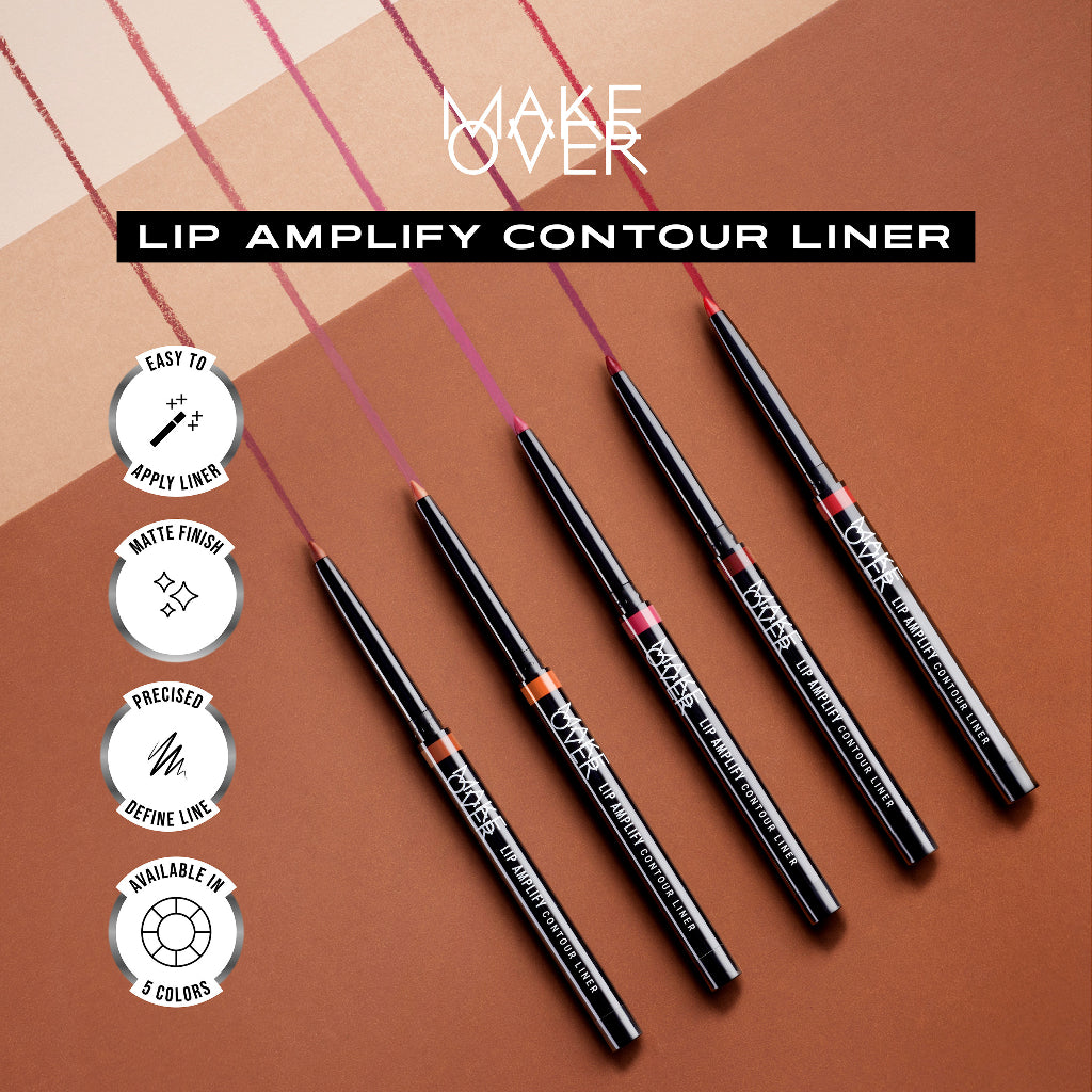 [PRE-ORDER] [ Dubai Fashion Week ] MAKE OVER Lip Amplify Contour Liner 0.2 g - Lip Liner Lipstick Lipstik DFW Nadya Hutagalung Pony Mira Agile Zsa Zsa Utari