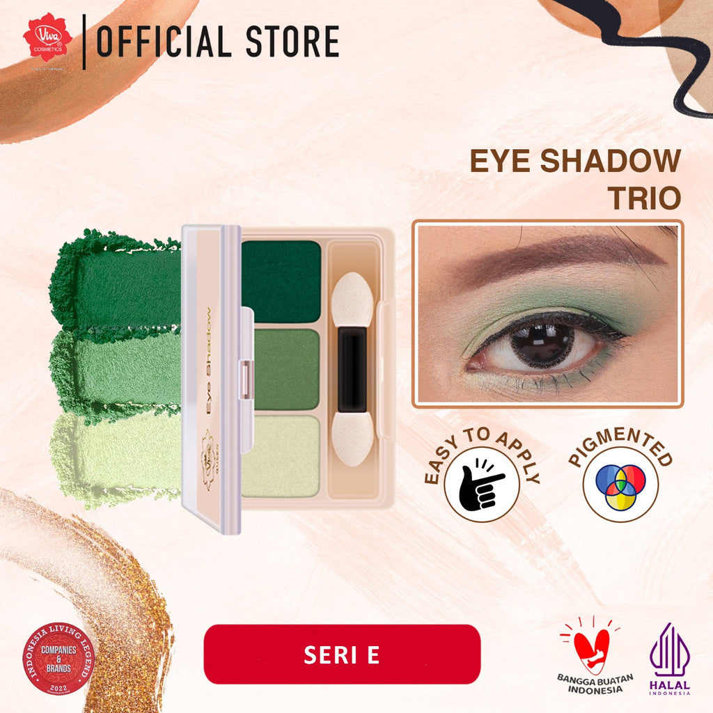 Viva Queen Eye Shadow - Trio (tersedia 6 varian kombinasi warna)