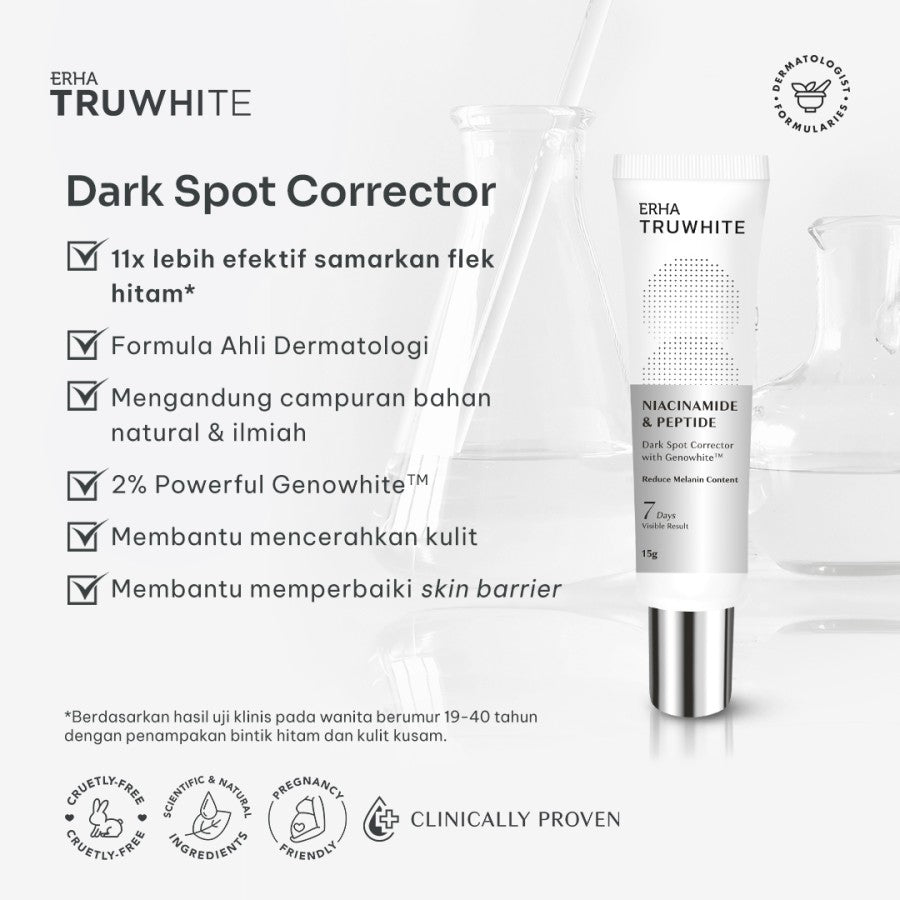 ERHA Truwhite Niacinamide & Peptide Dark Spot Corrector 15g - Krim Pencerah Flek Hitam