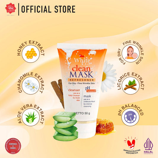 Viva White Clean & Mask Refreshner For Dry with Honey & Extract Chamomile - Fine Wrinkle Skin