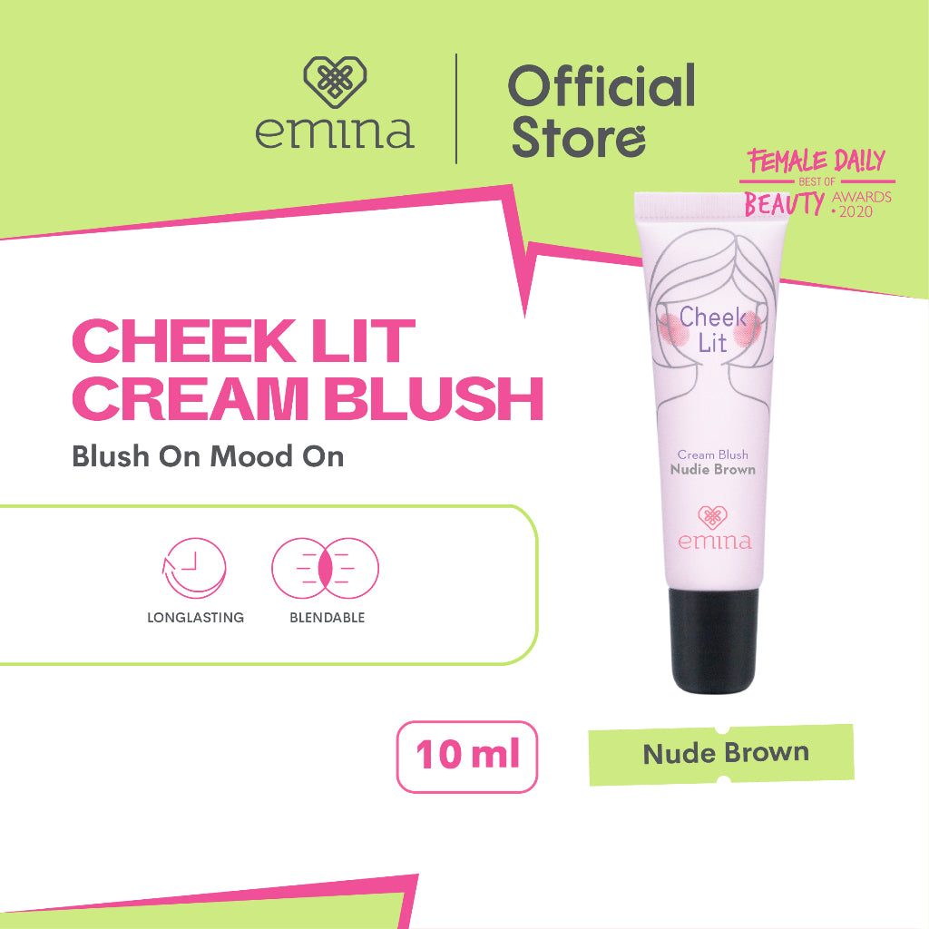 Emina Cheek Lit Cream Blush 10 mL - Blush On Cream Tahan Lama