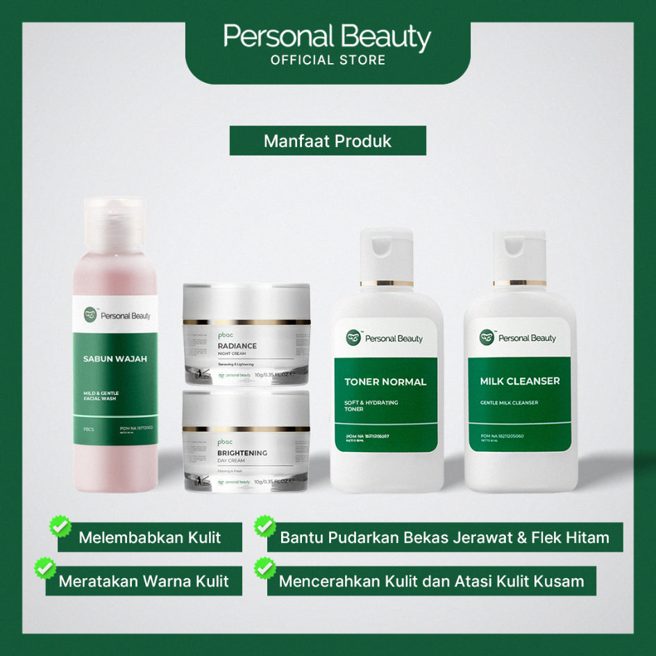 Paket Wajah M1 Personal Beauty Mencerahkan Memudarkan Flek Wajah