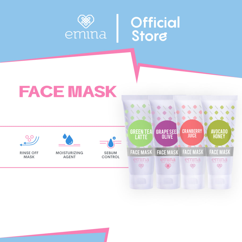 Emina Face Mask 60 mL (Clay & Peel Off Mask) - Masker Wajah