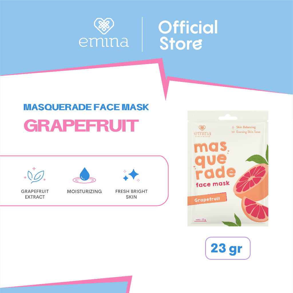 Emina Masquerade Face Mask 23 g - Sheet Mask Ekstrak Bahan Alami