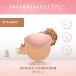 Instaperfect Refill Matte Fit Powder Foundation 13 g - Refill Bedak (Real Skin Cover Setter, Smooth Matte Finish, SPF 20 PA+++)