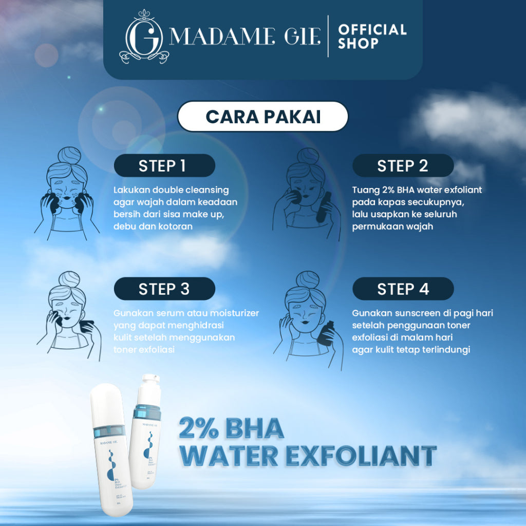 [FS 11K] Madame Gie 2% BHA Water Exfoliant - Skincare Pembersih Wajah