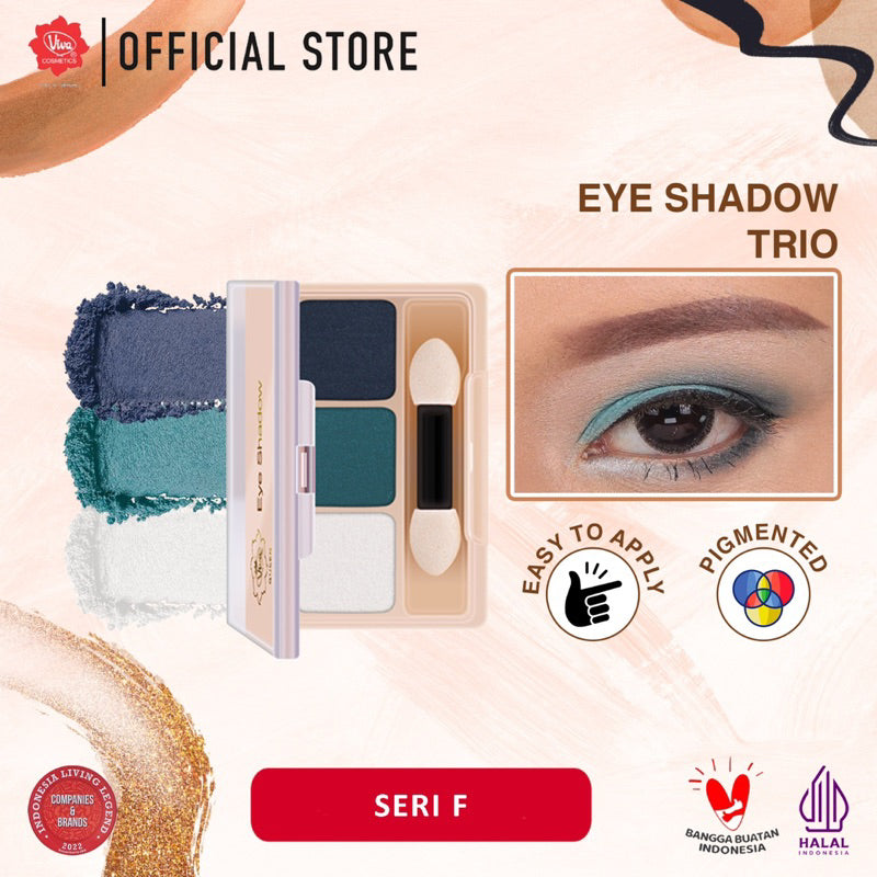 Viva Queen Eye Shadow - Trio (tersedia 6 varian kombinasi warna)