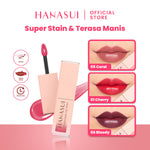 Hanasui Tintdorable Lip Stain - Lip Tint Melembapkan Transferproof Tahan Lama Natural Formula Ringan