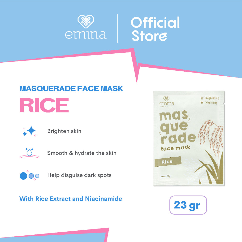 Emina Masquerade Face Mask 23 g - Sheet Mask Ekstrak Bahan Alami
