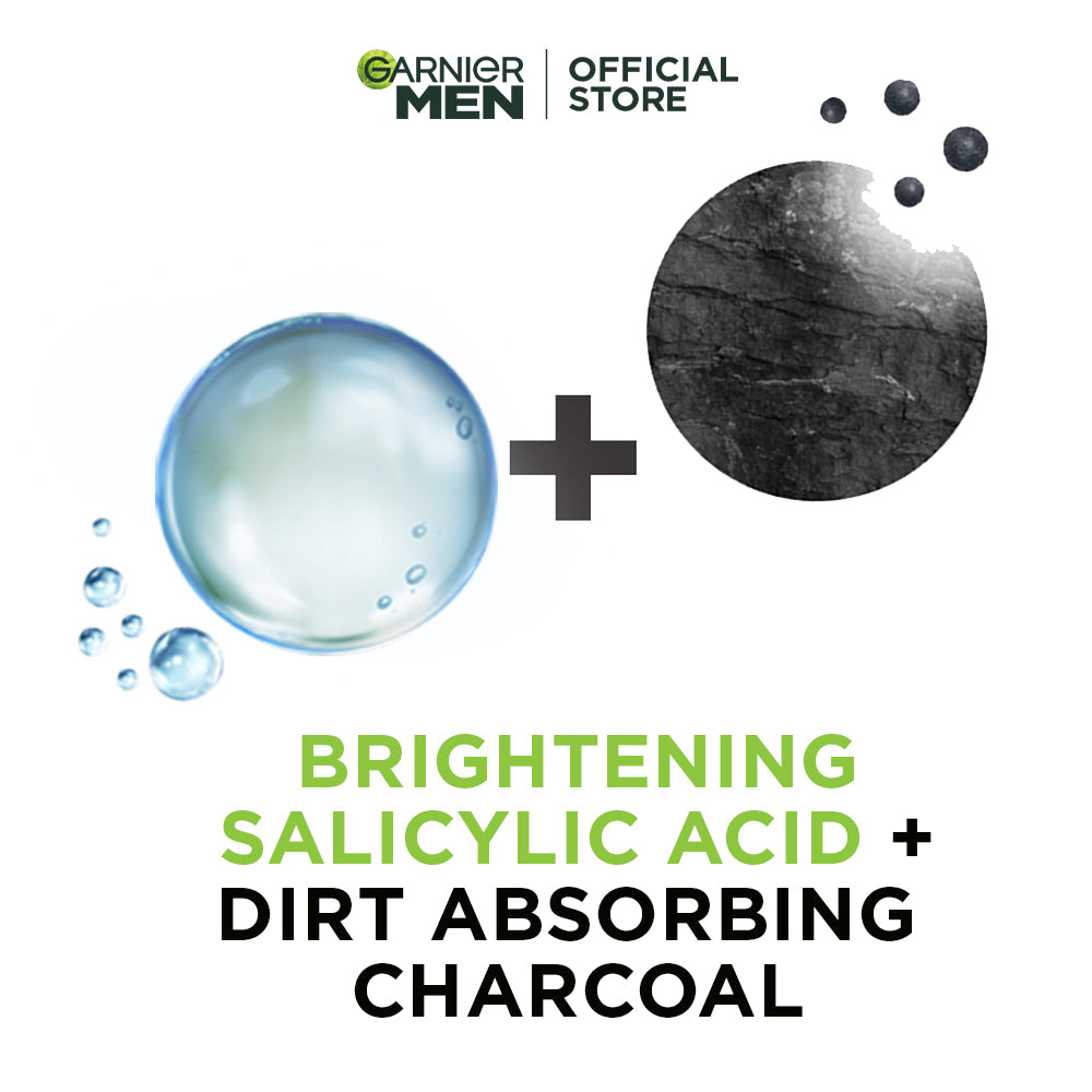 (PAKET HEMAT ISI 3) Garnier Men Masker Wajah Turbo Bright XL Charcoal Tissue Mask (Masker Perawatan Wajah Pria Tampak Lebih Cerah dalam 15 Menit!)