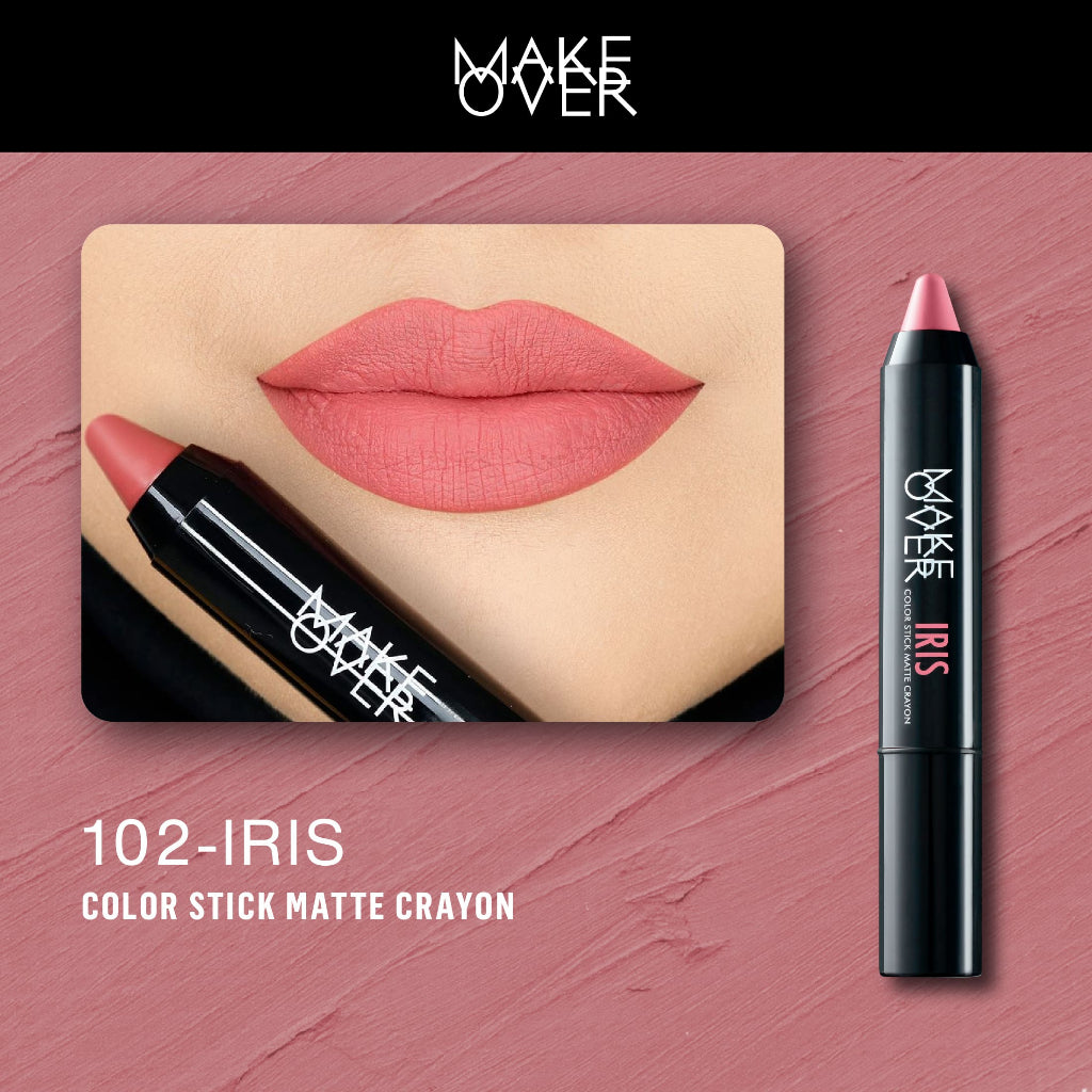 [SPECIAL MASTERSHADE] MAKE OVER Color Stick Matte Crayon 2.6 g - Lipstick Lipstik Bibir Matte untuk Base Ombre BEST SELLER Somethin Time Less w Maybe Euphoria