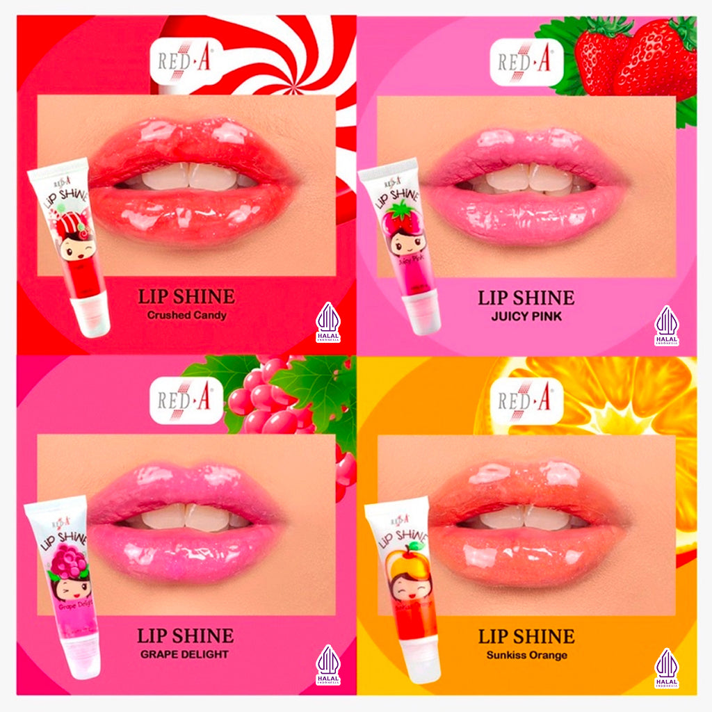 Red-A Lip Shine (Moisturize & Glowing - tersedia 4 varian)