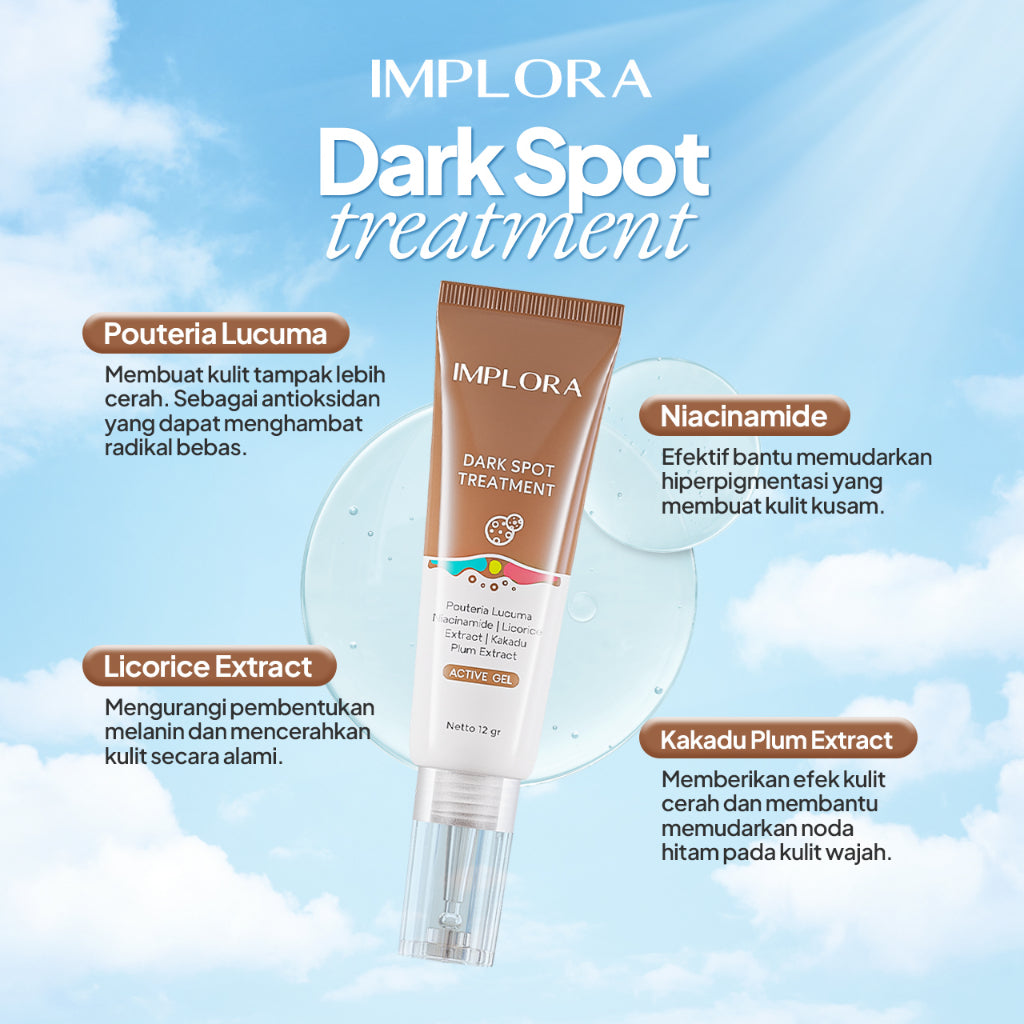 Implora Dark Spot Treatment | Mencerahkan Bekas Jerawat | Menyamarkan noda hitam